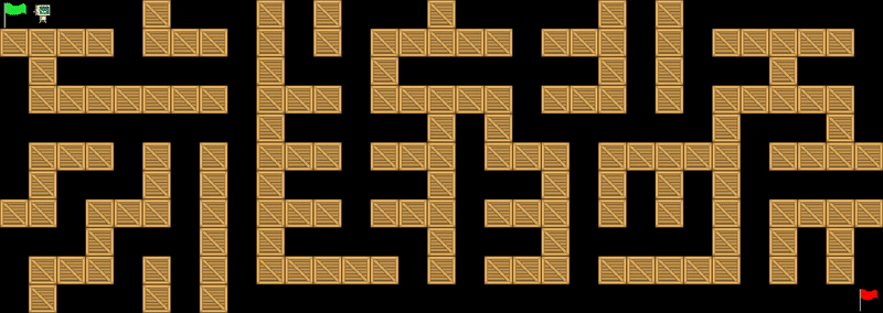 Solving 31x11 maze