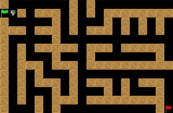 Solving 20x13 maze